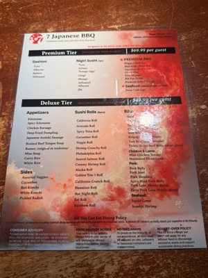 Menu photo 3 7 Japanese BBQ & Sushi Irvine, CA