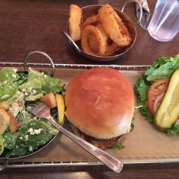 Harper's - A Caesar salad, #9, and onion rings. - Burgers Near Me - Kingston, Ontario