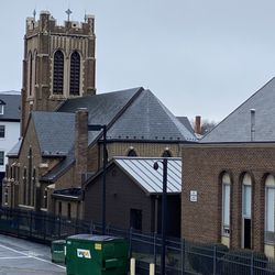 Blessed Sacrament Catholic Church - Parking behind the church