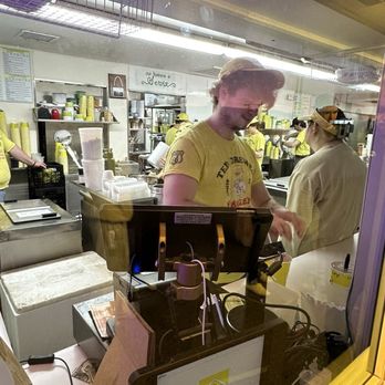 Ted Drewes Frozen Custard - A look in through the window. - Ice Cream & Frozen Yogurt Near Me - Saint Louis, Missouri