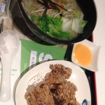 Ten Ren's Tea - Popcorn chicken combo - green tea noodles as the side - Tea Rooms Near Me - Toronto, Ontario