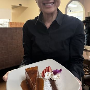 Il Chianti Italian - Mrs.Cathrine with our NY Cheesecake Brulee 10/10 you'll never have a cheese cake like this - Italian Near Me - Las Vegas, Nevada