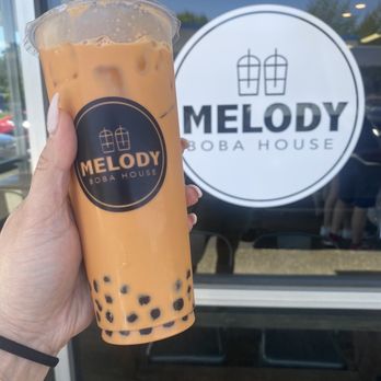 Melody Boba House - Thai milk tea (50% sweet) with boba - Bubble Tea Near Me - Puyallup, Washington