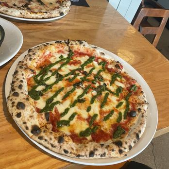 Cane Rosso - Margarita pizza add pesto - Salad Near Me - Arlington, Texas Cane Rosso - Margarita pizza add pesto - Salad Near Me - Arlington, Texas
