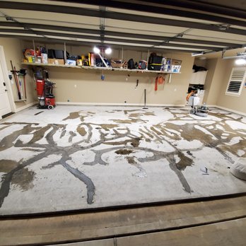 Force 5 Garage Solutions - Prep of crack filling - Cabinetry Near Me - Magnolia, Texas
