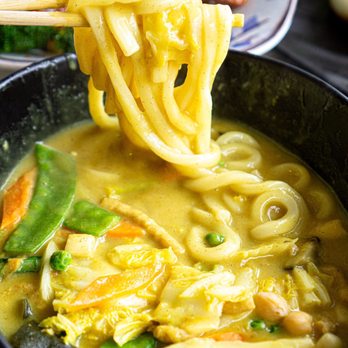 Trendy Vegan - Japanese Curry Udon. Instagram: @Absofreakinglutelyyummy - Vegan Near Me - Houston, Texas Trendy Vegan - Japanese Curry Udon. Instagram: @Absofreakinglutelyyummy - Vegan Near Me - Houston, Texas