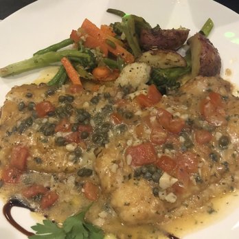 Casa Mia at the Hawthorne - Branzino with tomato, garlic, capers sauce and seasoned vegetables - Italian Near Me - Berlin, Connecticut