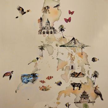 Cafe 86 - Philippine Map Travel Art - Desserts Near Me - Milpitas, California