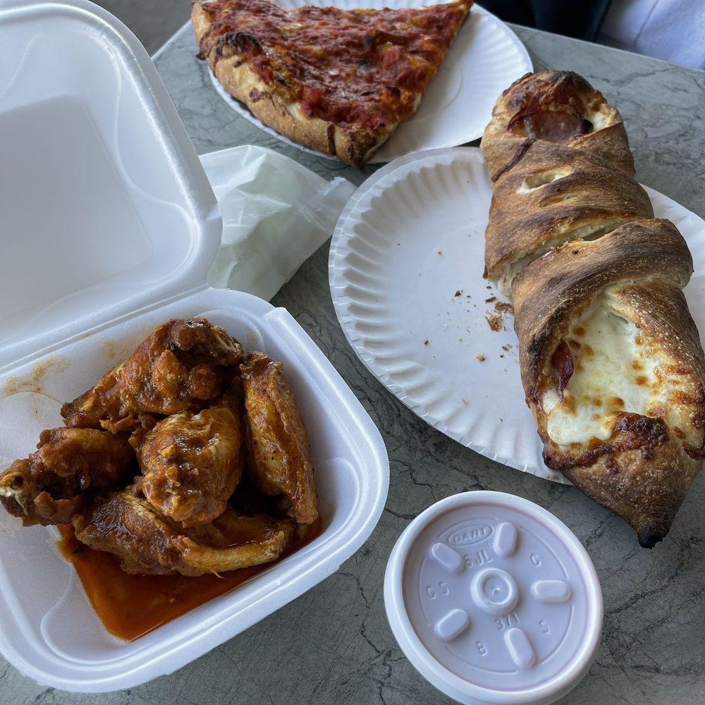 Angela's Pizza Kitchen - 5 Wings...slice of GFC-Eggplant Parm Pizza; Meat Stromboli - Pizza Near Me - Boca Raton, Florida Angela's Pizza Kitchen - 5 Wings...slice of GFC-Eggplant Parm Pizza; Meat Stromboli - Pizza Near Me - Boca Raton, Florida