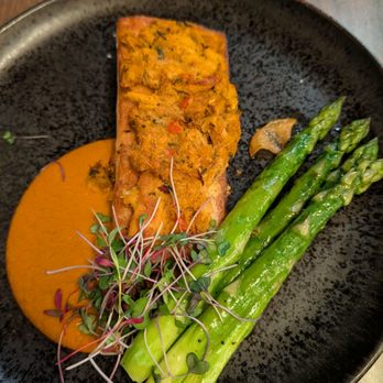 Jazzboline Restaurant & Bar - Crab crusted salmon special - New American Near Me - Amherst, New York Jazzboline Restaurant & Bar - Crab crusted salmon special - New American Near Me - Amherst, New York