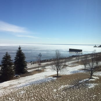 Canal Park Lodge - View towards the canal and the lift bridge. - Hotels Near Me - Duluth, Minnesota