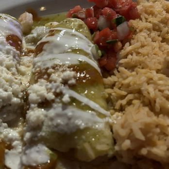 Sergio's Cantina - Shrimp enchiladas with rice and refried beans - Mexican Near Me - Lahaina, Hawaii Sergio's Cantina - Shrimp enchiladas with rice and refried beans - Mexican Near Me - Lahaina, Hawaii