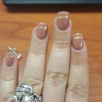 Express Nail Salon - crooked nailes not filed correctly and nailed very thick not buffed down enough - Nail Salons Near Me - Jersey City, New Jersey