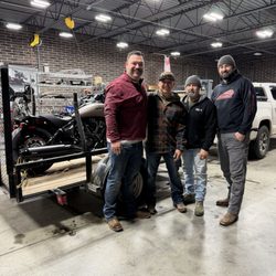 Mall Of Georgia Indian Motorcycle - Alex, me, Mike and Pierce.