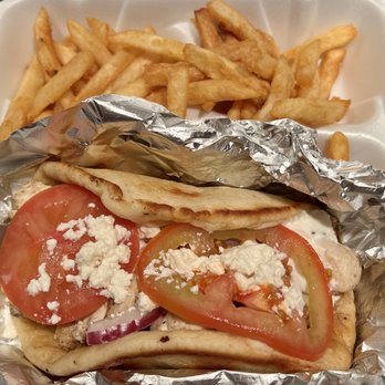 Hillside Grill - Chicken Souvlaki & fries - Greek Near Me - Northborough, Massachusetts