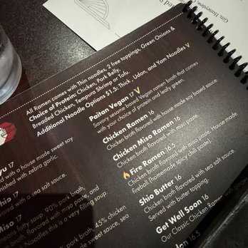 SHIN - Menu - Ramen Near Me - Los Angeles, California