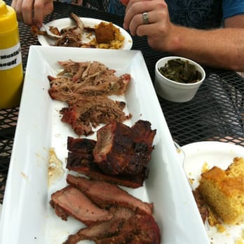Carolina Smoke BBQ and Catering - The platter halfway gone ;) - Barbeque Near Me - Bothell, Washington