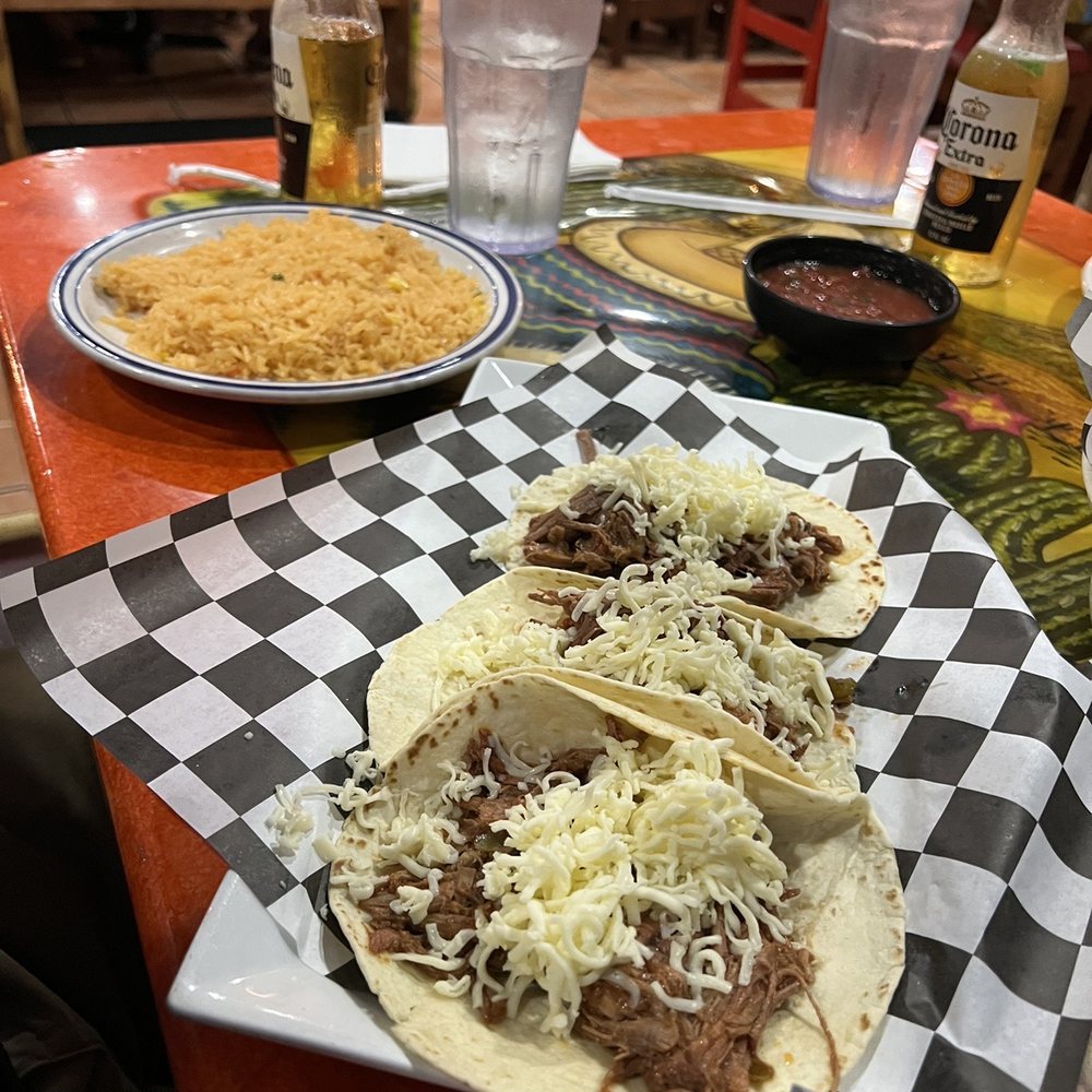 El Paso Mexican Restaurant - Shredded beef tacos and rice. - Mexican Near Me - Springfield, Virginia El Paso Mexican Restaurant - Shredded beef tacos and rice. - Mexican Near Me - Springfield, Virginia