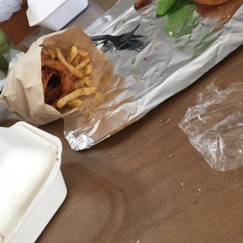 Burger Lounge - French fries left over after 3 people tried to kill it - Burgers Near Me - Carlsbad, California
