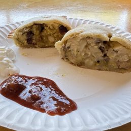 Beef and potato and chicken curry pasties