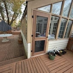 Nicks Carpentry - Custom screen door made from mahogany.(4)