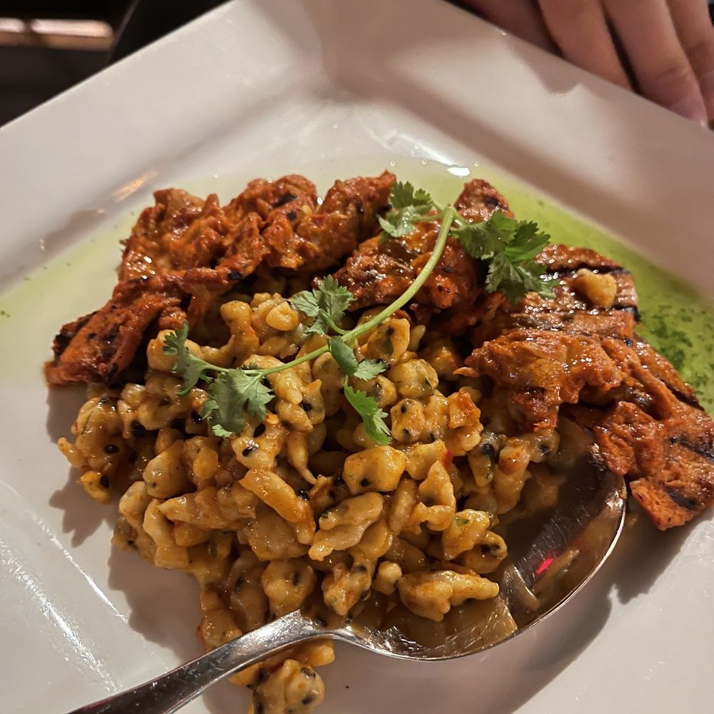 The Tasting Room - a plate of food with macaroni and cheese - Canadian (New) Near Me - London, Ontario