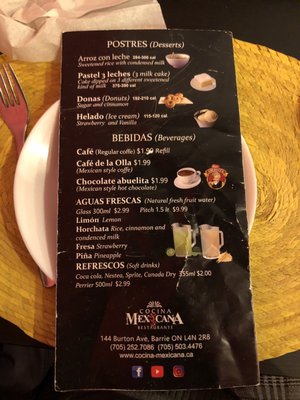Menu photo 8 Cocina Mexicana Barrie, ON Menu photo 8 Cocina Mexicana Barrie, ON