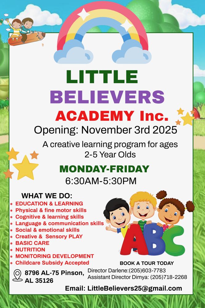 Little Believers Academy - childcare center in Pinson, AL