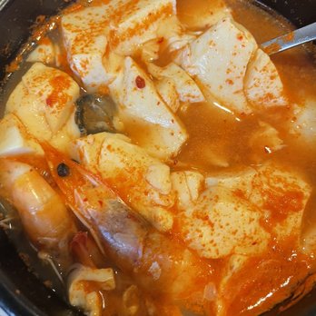 So Kong Dong - Tofu stew with seafood medium spicy - Korean Near Me - Fort Lee, New Jersey So Kong Dong - Tofu stew with seafood medium spicy - Korean Near Me - Fort Lee, New Jersey
