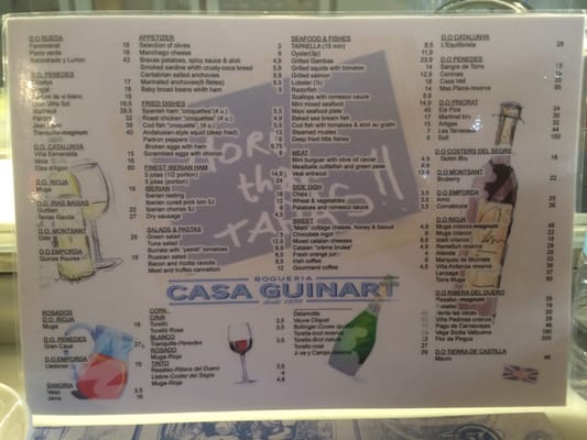 Menu photo 3 Casa Guinart Barcelona, B