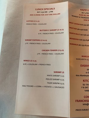 Menu photo 4 Paramount Stinkin Crawfish Paramount, CA