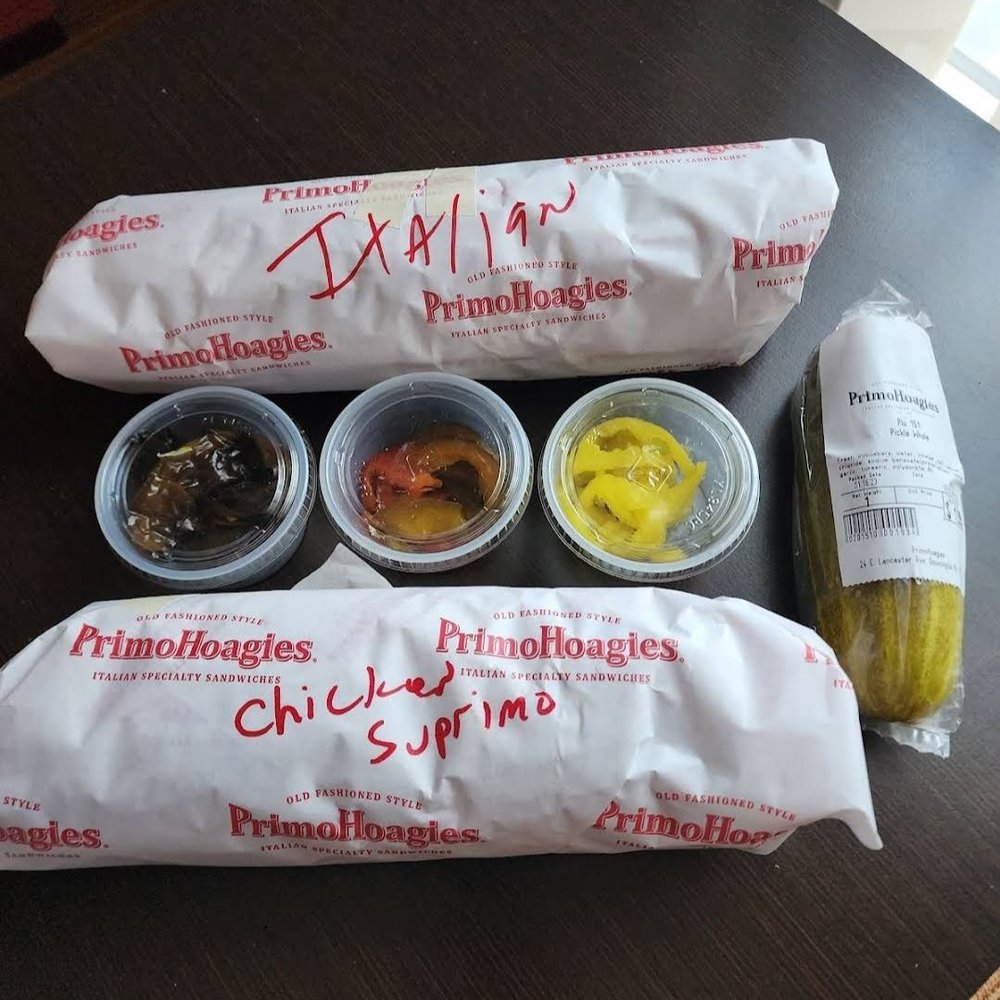 PrimoHoagies - Italian Supreme & Chicken Parmigiana Supreme W/All of the peppers & pickle. - Italian Near Me - Paoli, Pennsylvania PrimoHoagies - Italian Supreme & Chicken Parmigiana Supreme W/All of the peppers & pickle. - Italian Near Me - Paoli, Pennsylvania