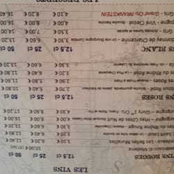 La Pampa - Wine list.