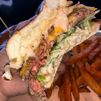 Burger Theory - Close up of the BT BOSS Burger - Burgers Near Me - Newport News, Virginia Burger Theory - Close up of the BT BOSS Burger - Burgers Near Me - Newport News, Virginia