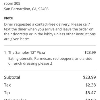 Nickelodeon Pizza - Request for contactless delivery (a text or call upon arrival) utensils, Parmesan, peppers, etc and a 20% tip. - Pizza Near Me - Colton, California Nickelodeon Pizza - Request for contactless delivery (a text or call upon arrival) utensils, Parmesan, peppers, etc and a 20% tip. - Pizza Near Me - Colton, California
