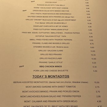 Vinitus - Todays menu - Tapas Bars Near Me - Barcelona, B