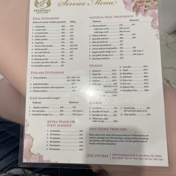 Friendly Nails & Spa - Nail services menu - Nail Salons Near Me - New Bern, North Carolina Friendly Nails & Spa - Nail services menu - Nail Salons Near Me - New Bern, North Carolina