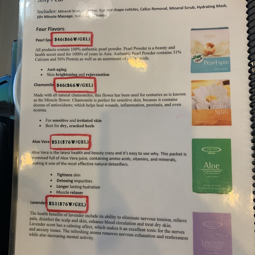 Creative Nails - Pedicure Menu - Nail Salons Near Me - Las Vegas, Nevada