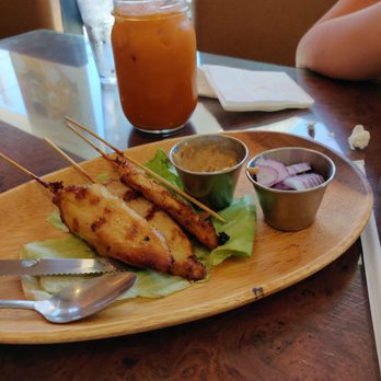 Phang Roy - Chicken satay with peanut sauce. Yum! - Thai Near Me - Azusa, California