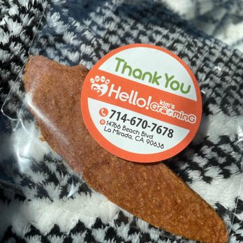Hello Kim's Grooming - Thank you gift.  There was 2 jerkies but my pooch wanted it ASAP - Pet Groomers Near Me - La Mirada, California