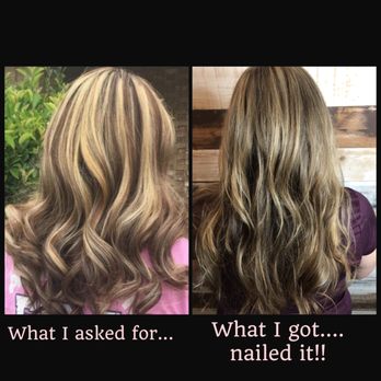 Roxys Hair Chair - I wanted blonde in my hair but more blended than the idea pic I sent. Roxy nailed it & this was after used box color! - Hair Salons Near Me - Encinitas, California
