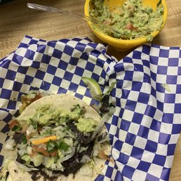 Black bean taco and guacamole Black bean taco and guacamole