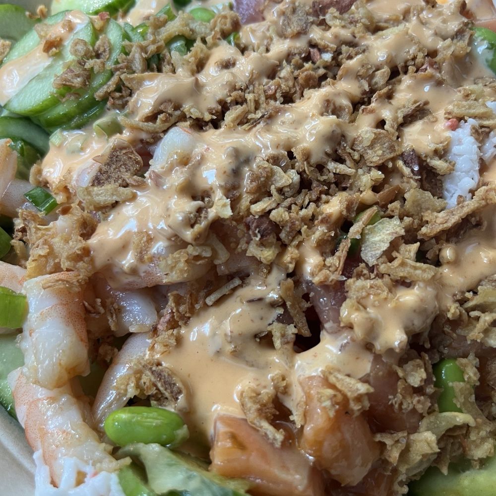 3 protein with crab salad