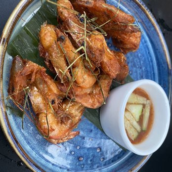 Tong - Fried Shrimp pancake with dipping sauce. Yum!!! - Thai Near Me - Brooklyn, New York Tong - Fried Shrimp pancake with dipping sauce. Yum!!! - Thai Near Me - Brooklyn, New York