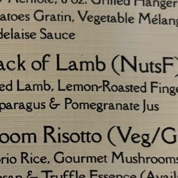 Ingredients - Description of our Entree - New American Near Me - San Francisco, California