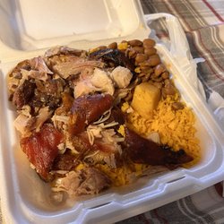 Joel's Spanish Food - Roast pork with rice and beans.