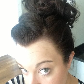 Vanity Blowout Bar - Sideswept French braid pulled into a messy bun by Nicole - Blow Dry/Out Services Near Me - Scottsdale, Arizona Vanity Blowout Bar - Sideswept French braid pulled into a messy bun by Nicole - Blow Dry/Out Services Near Me - Scottsdale, Arizona