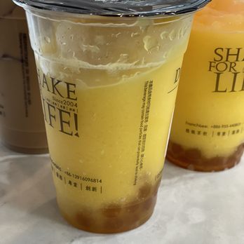 Teatopia - Mango slush with a side of - Coffee & Tea Near Me - Brea, California