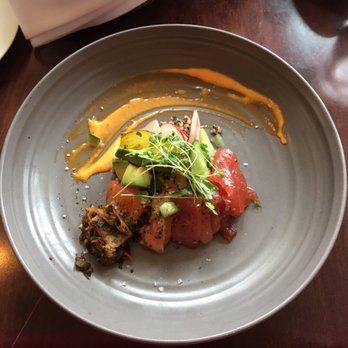 Bistro du Midi - March 2020: lunch entree - salmon & tuna crudo w/ avocado, radish & seaweed on a bed of quinoa (part of $25 dine out Boston winter menu) - French Near Me - Boston, Massachusetts Bistro du Midi - March 2020: lunch entree - salmon & tuna crudo w/ avocado, radish & seaweed on a bed of quinoa (part of $25 dine out Boston winter menu) - French Near Me - Boston, Massachusetts