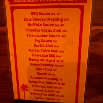 Broken Compass Tiki - Dipping Sauces- you got options! - New American Near Me - Burbank, California
